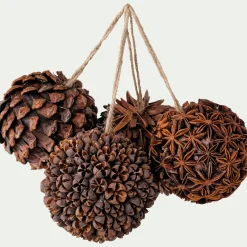 alinea Boule De Noël*Boule de Noël en végétal D8cm - (modèle aléatoire) Naturel