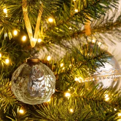 alinea Boule De Noël*Boule de Noël patinée en verre D5cm - Argenté