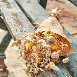 alinea Fleurs Séchées*Bouquet de fleurs séchées naturelles h46cm - Orange
