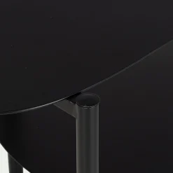 alinea Bout De Canapé*Bout de canapé double plateau en métal - H50cm Noir