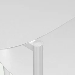 alinea Bout De Canapé*Bout de canapé double plateau en métal - H50cm Blanc