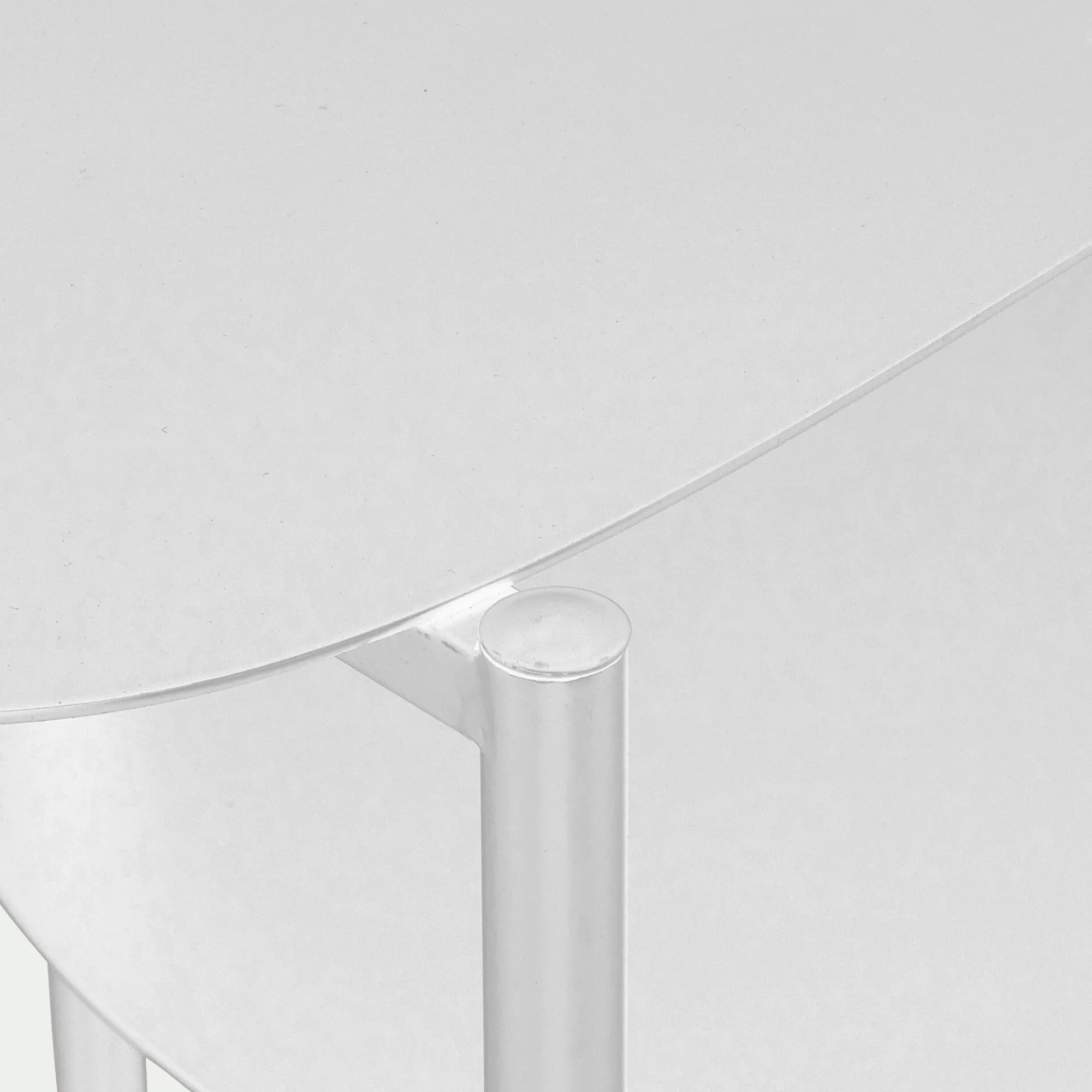 alinea Bout De Canapé*Bout de canapé double plateau en métal - H50cm Blanc