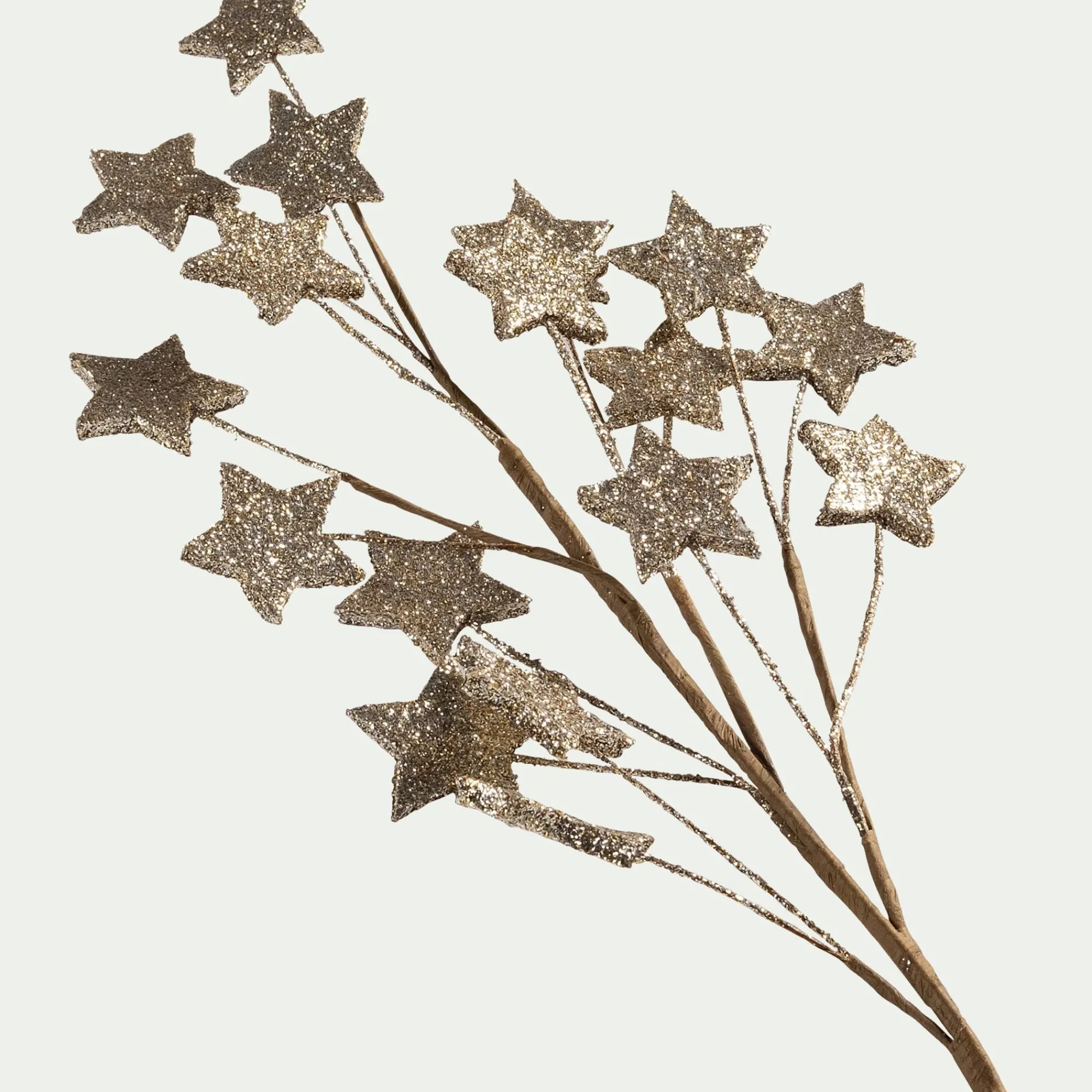 alinea Vase Et Branchage De Noël*Branchage de Noël artificiel étoilé H70cm - Doré