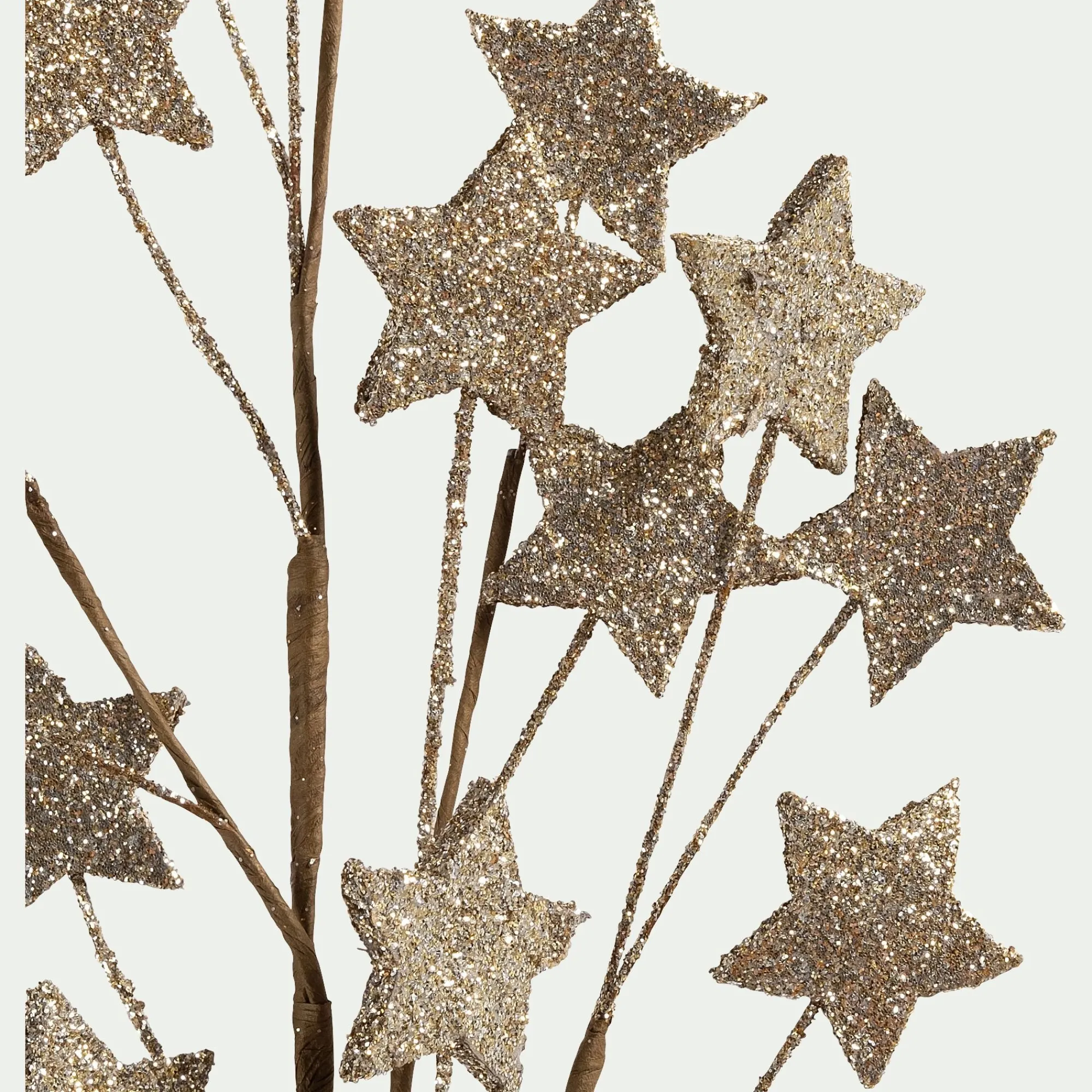alinea Vase Et Branchage De Noël*Branchage de Noël artificiel étoilé H70cm - Doré