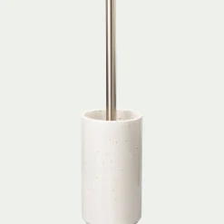 alinea Accessoire Wc*Brosse et porte-brosse wc en céramique mouchetée - ventoux Blanc