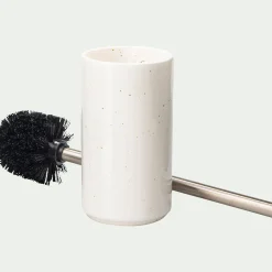 alinea Accessoire Wc*Brosse et porte-brosse wc en céramique mouchetée - ventoux Blanc