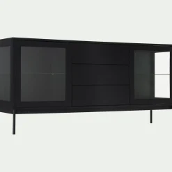 alinea Buffet De Salle À Manger|Buffet*Buffet 2 portes et 3 tiroirs en bois - Noir