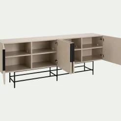 alinea Buffet De Salle À Manger|Buffet*Buffet bas 4 portes en bois - Beige