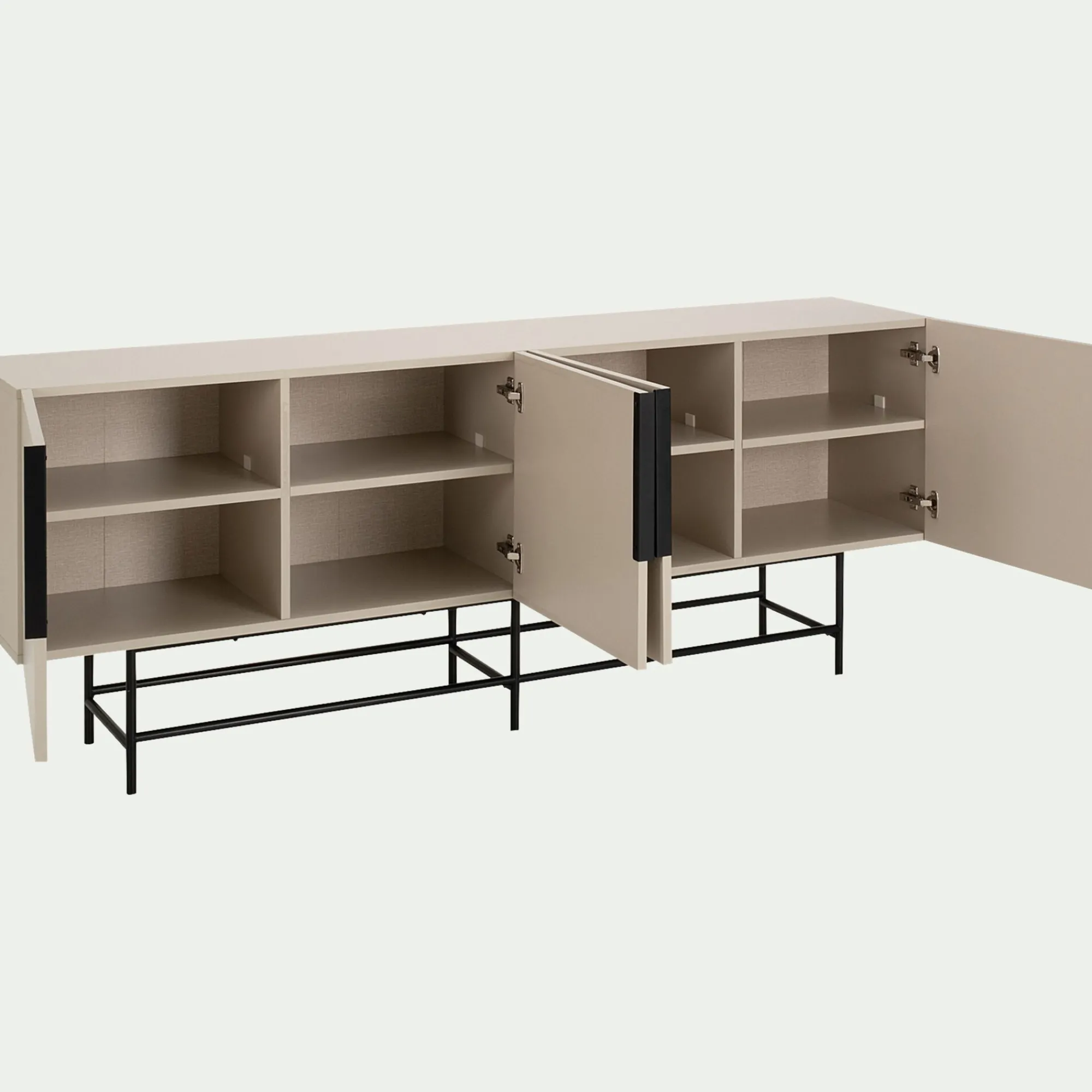 alinea Buffet De Salle À Manger|Buffet*Buffet bas 4 portes en bois - Beige