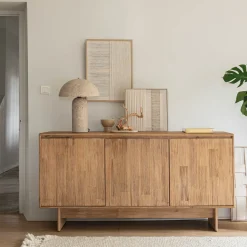 alinea Buffet De Salle À Manger|Buffet*Buffet bas en bois 3 portes - naturel Bois clair