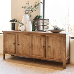 alinea Buffet De Salle À Manger|Buffet*Buffet bas en teck recyclé - Bois clair