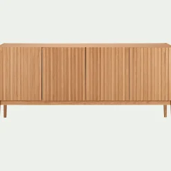 alinea Buffet De Salle À Manger|Buffet*Buffet naturel 4 portes en plaqué chêne - Bois clair