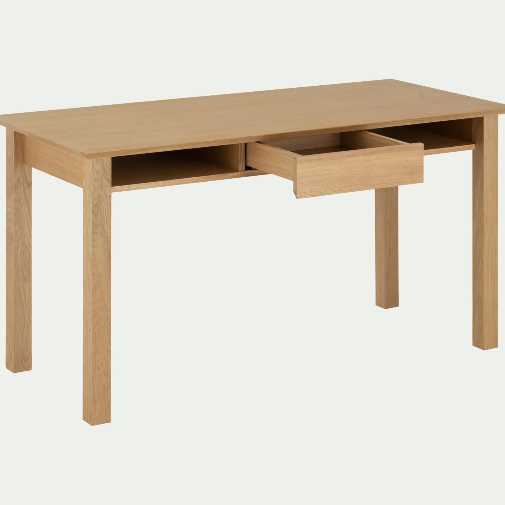 alinea Bureau*Bureau avec tiroir en bois L140cm - Bois clair