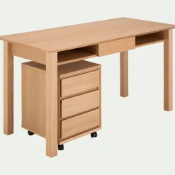 alinea Bureau*Bureau avec tiroir en bois L140cm - Bois clair