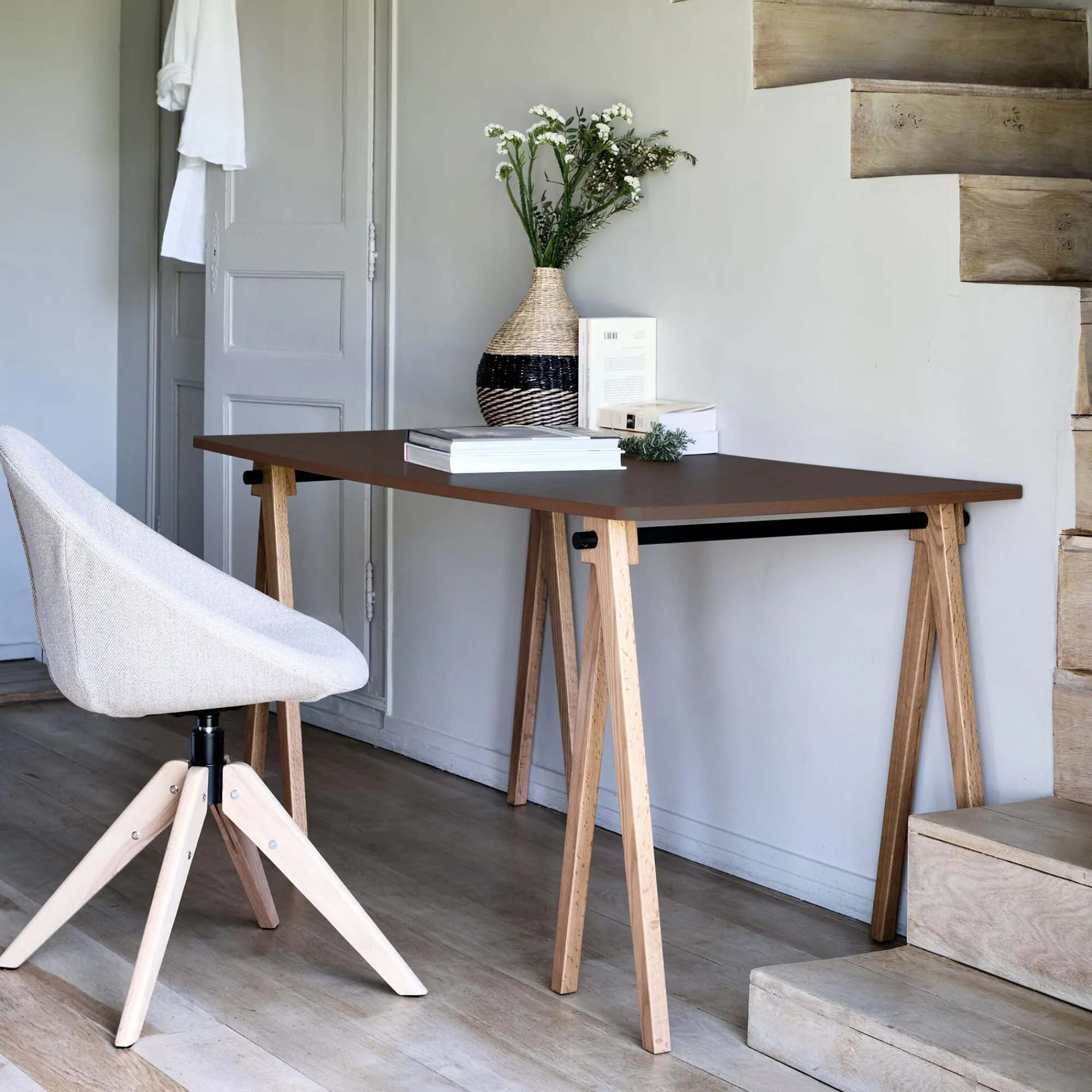 alinea Bureau*Bureau en bois - naturel Bois foncé
