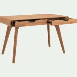 alinea Bureau*Bureau en bois avec 2 tiroirs L120cm - Bois clair