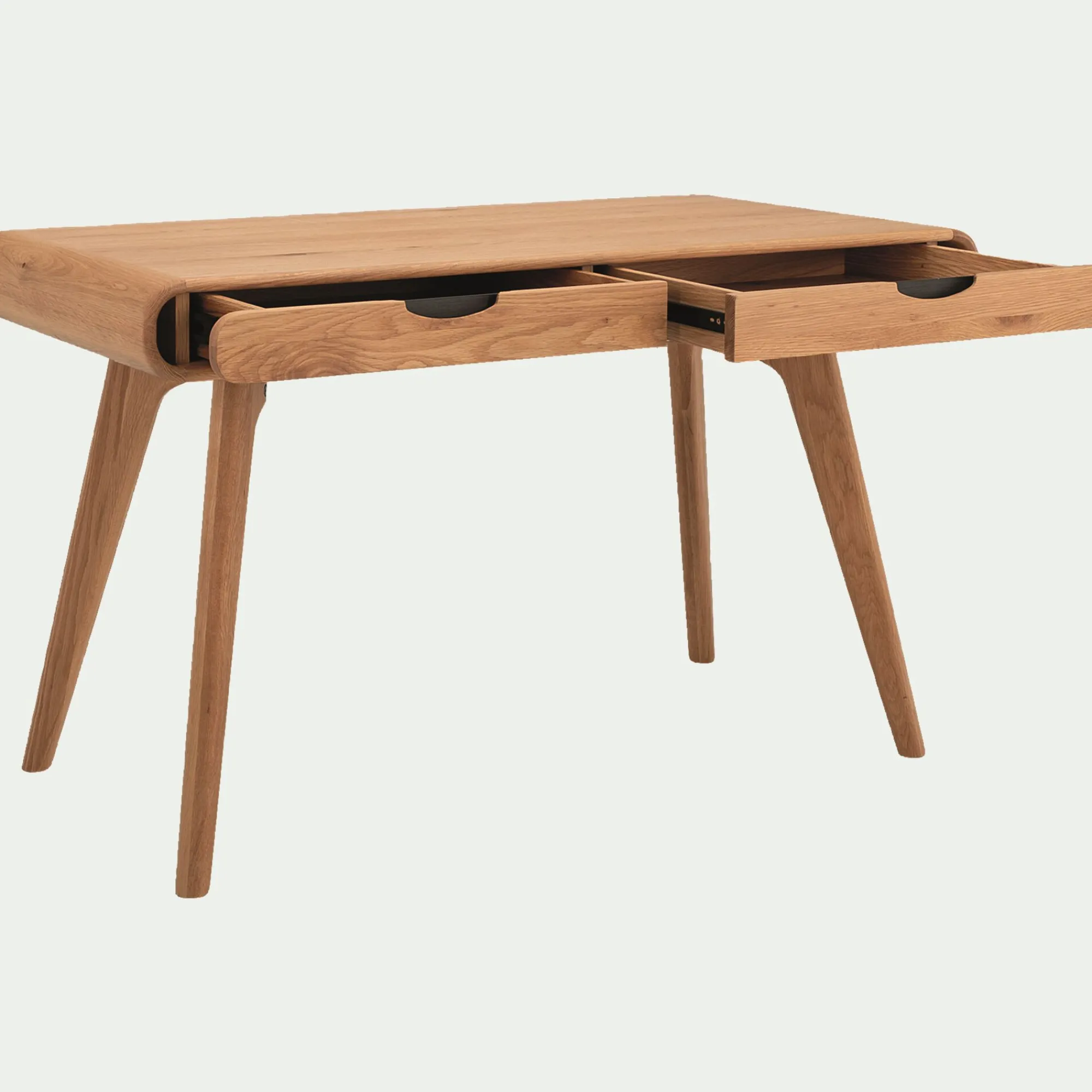 alinea Bureau*Bureau en bois avec 2 tiroirs L120cm - Bois clair