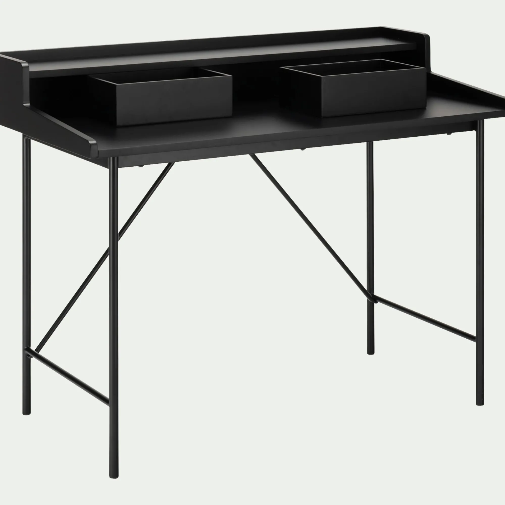 alinea Bureau*Bureau en bois L120cm - Noir