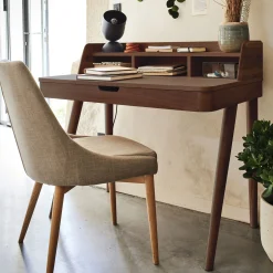 alinea Bureau*Bureau en chêne teinté avec plateau relevable - Bois foncé