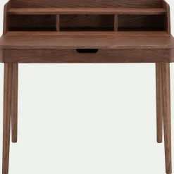 alinea Bureau*Bureau en chêne teinté avec plateau relevable - Bois foncé
