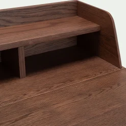 alinea Bureau*Bureau en chêne teinté avec plateau relevable - Bois foncé