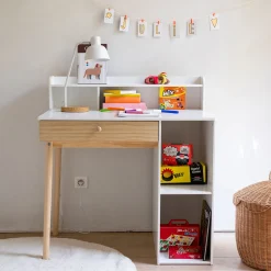 alinea Bureau Enfant|Armoire Enfant*Bureau enfant avec rangement en bois - Blanc