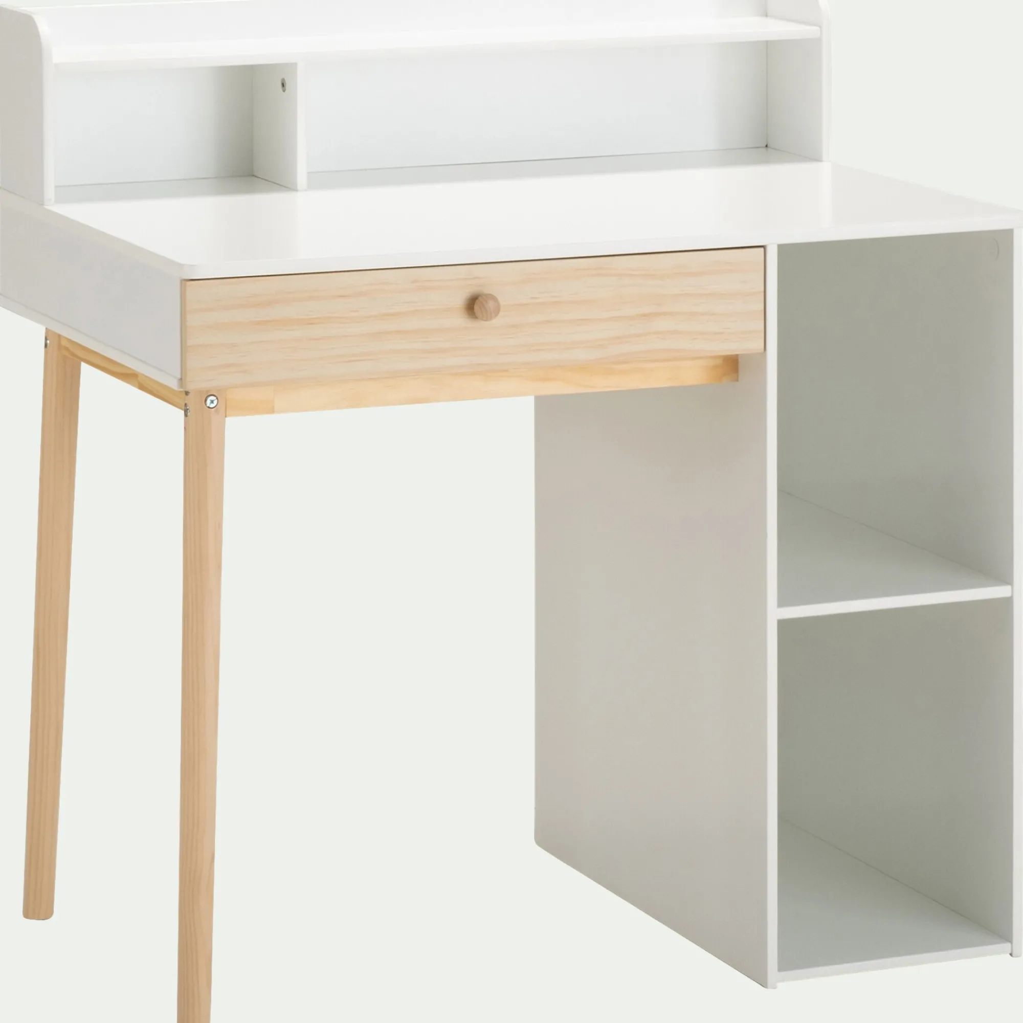alinea Bureau Enfant|Armoire Enfant*Bureau enfant avec rangement en bois - Blanc