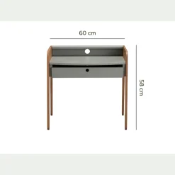 alinea Bureau Enfant|Armoire Enfant*Bureau enfant en acacia - olivier Vert