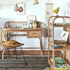 alinea Bureau Enfant|Armoire Enfant*Bureau enfant en rotin - Naturel