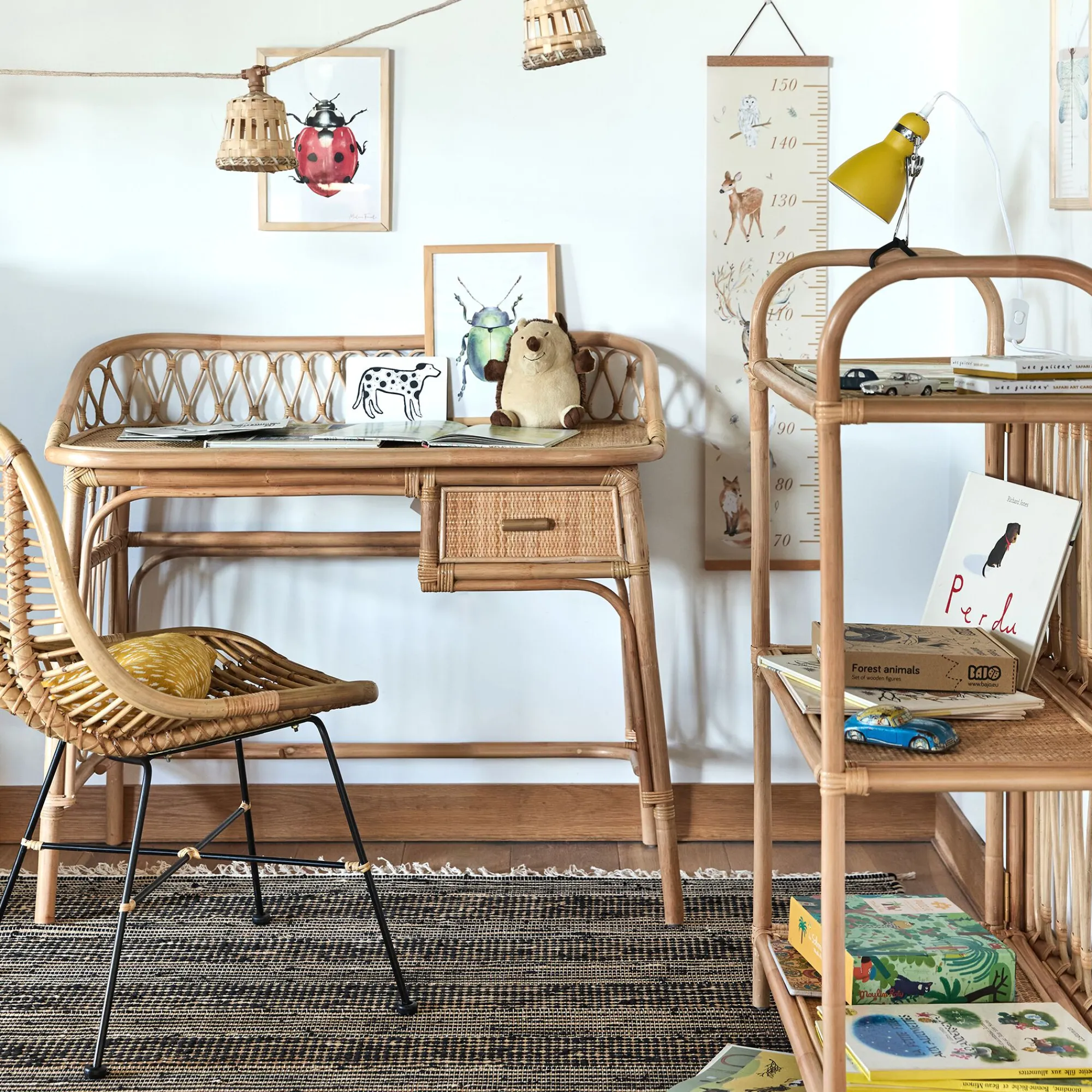 alinea Bureau Enfant|Armoire Enfant*Bureau enfant en rotin - Naturel