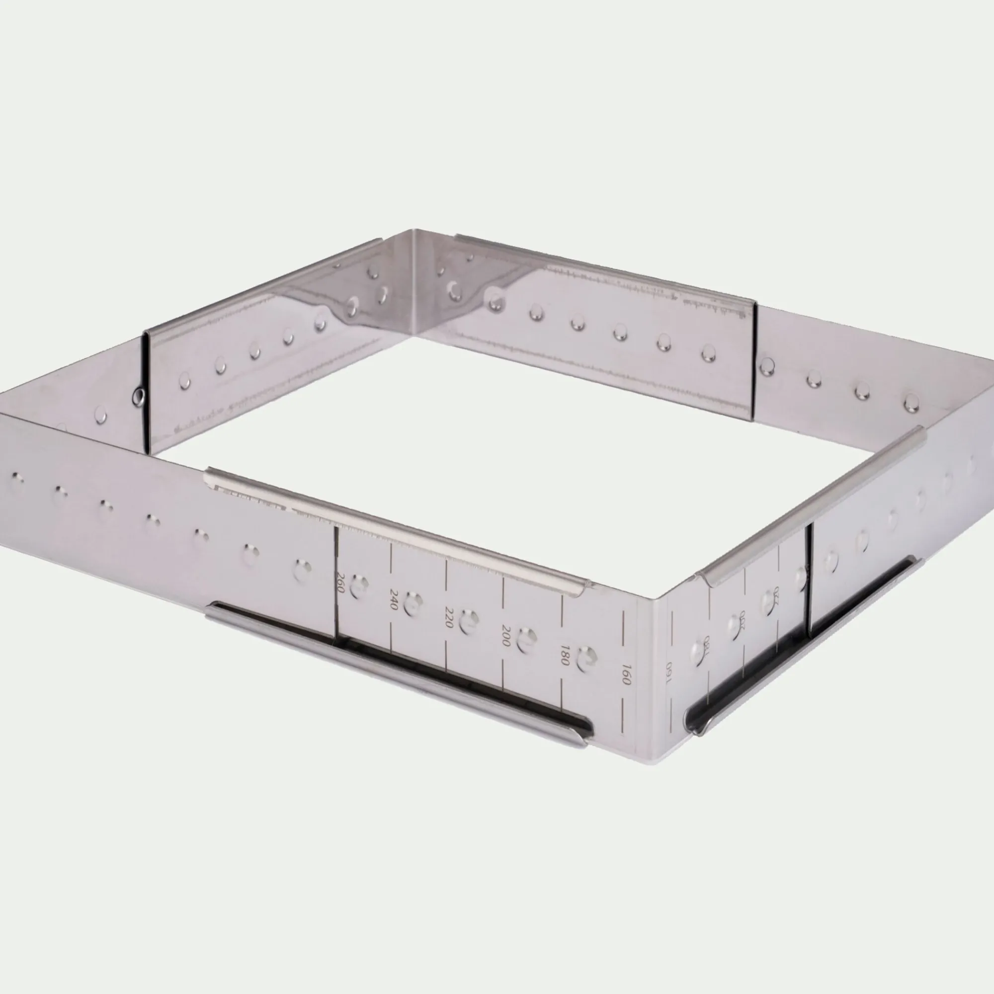 alinea Emporte-Pièce Et Cercle À Pâtisserie|Moule À Gâteau*Cadre à opéra réglable en inox L16cm à L28cm - Argenté
