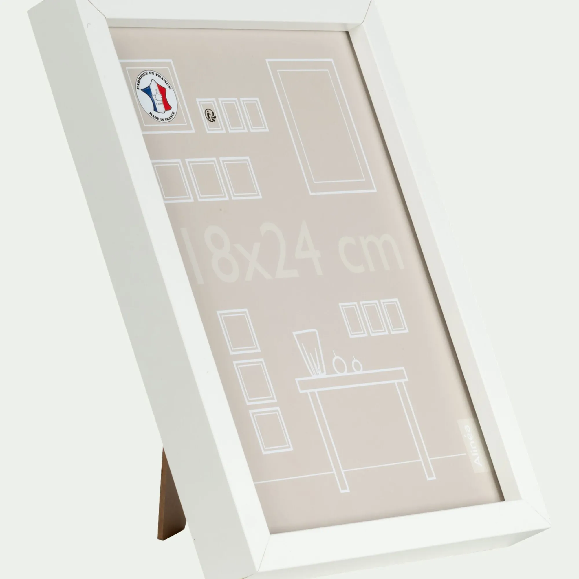 alinea Cadre Photo*Cadre photo en bois 18x24cm - Blanc