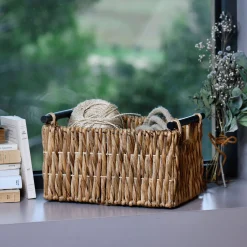 alinea Accessoire De Salle De Bain|Panier*Caisse en jonc de mer tressé H21xL36cm - Naturel