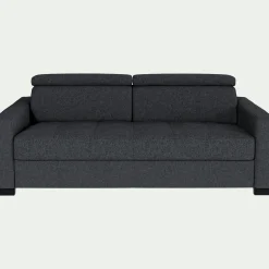 alinea Canapé 3 Places|Canapé Convertible*Canapé 3 places convertible avec matelas Bultex en pop avec accoudoirs 15cm - anthracite Gris