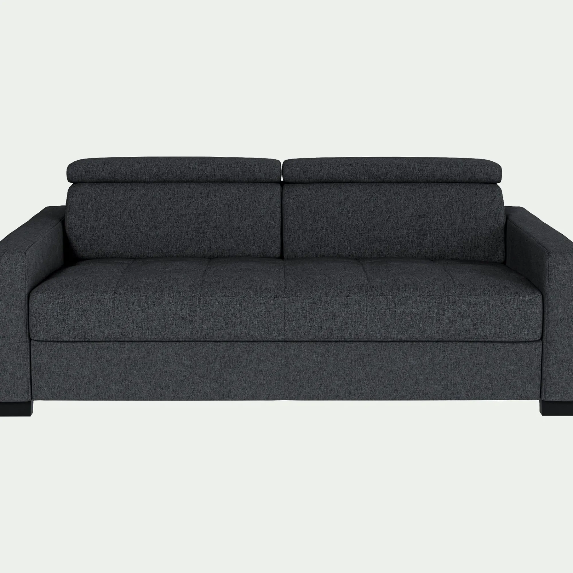 alinea Canapé 3 Places|Canapé Convertible*Canapé 3 places convertible avec matelas Bultex en pop avec accoudoirs 15cm - anthracite Gris