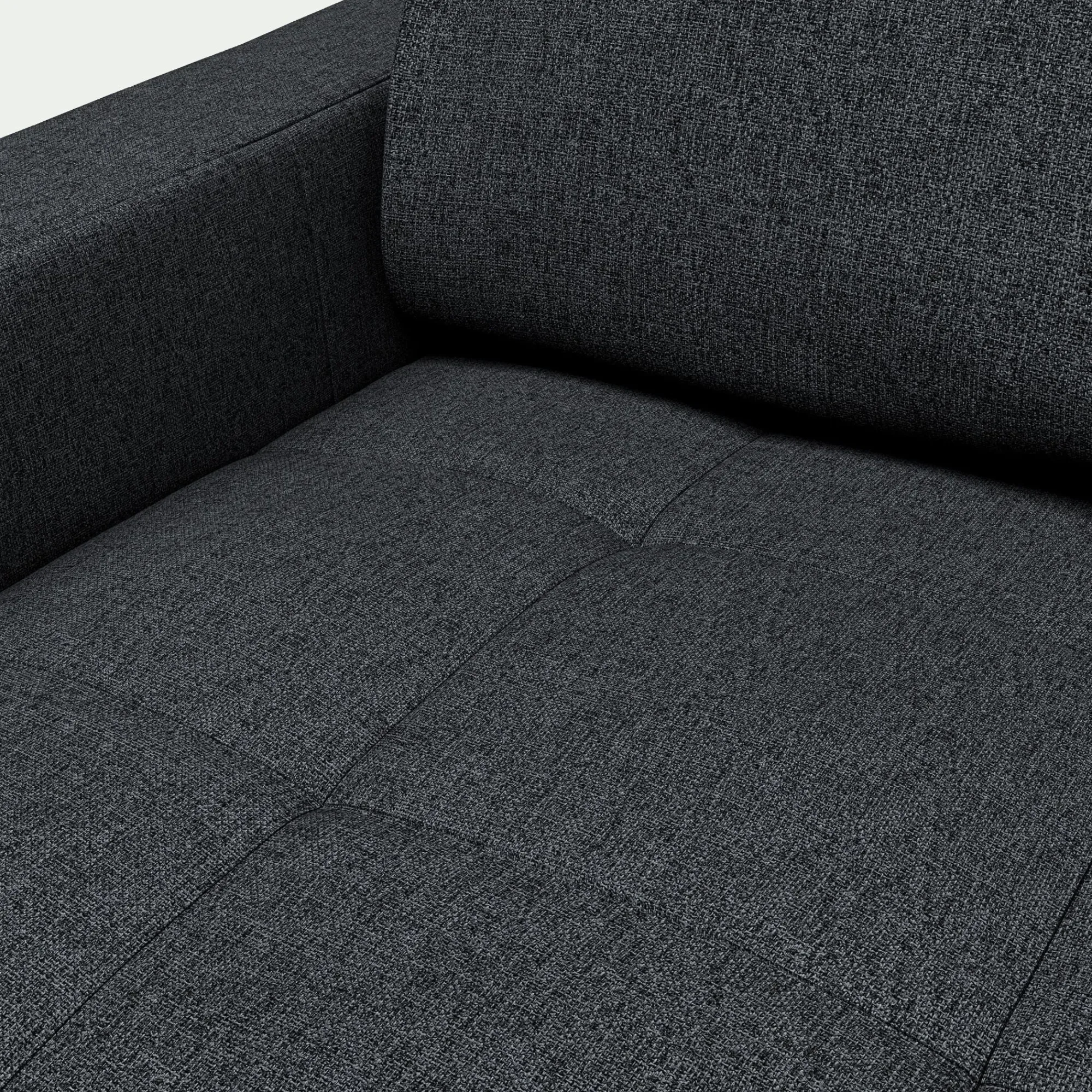 alinea Canapé 3 Places|Canapé Convertible*Canapé 3 places convertible avec matelas Bultex en pop avec accoudoirs 15cm - anthracite Gris