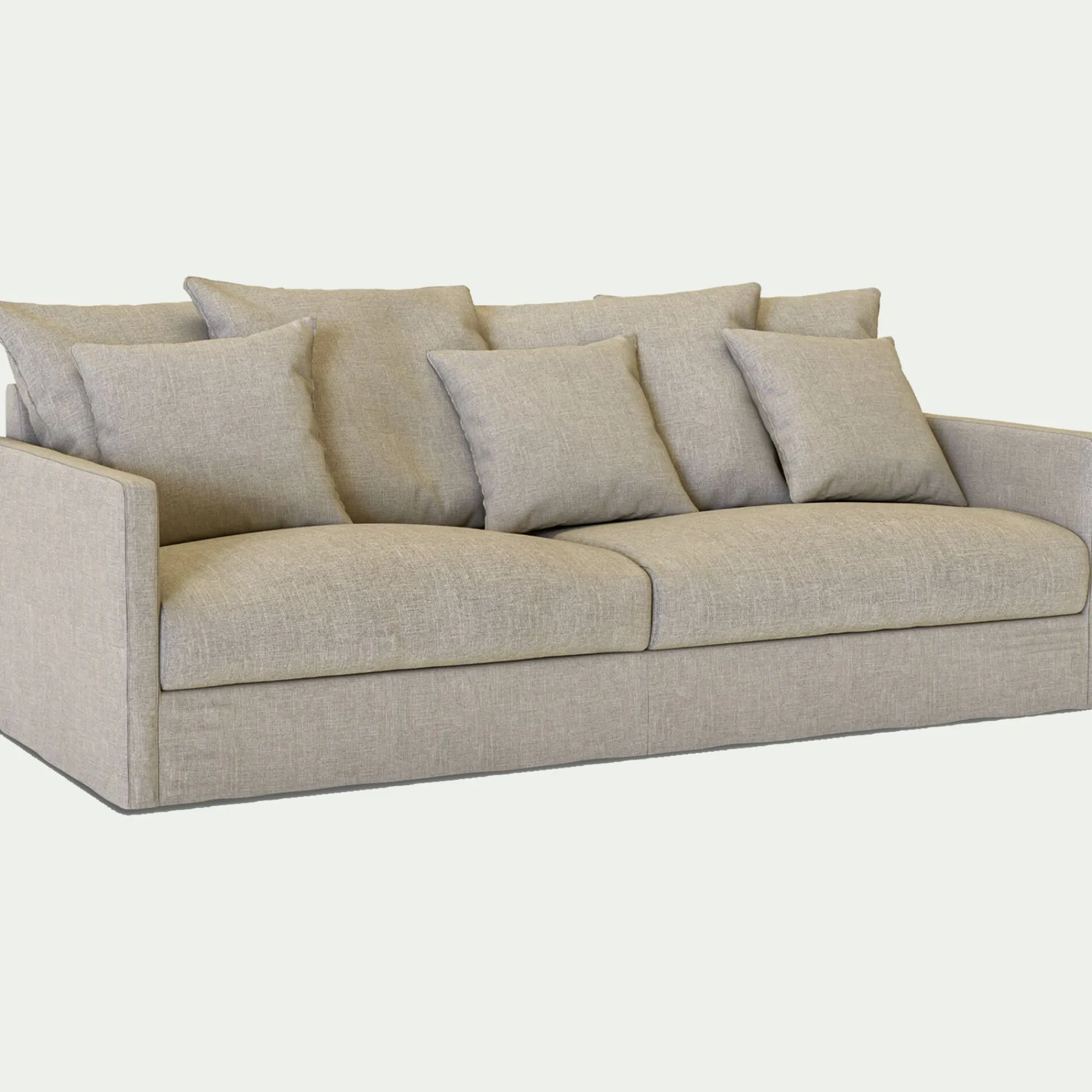 alinea Canapé 4 Places*Canapé 4 places convertible en tissu - alpilles Beige