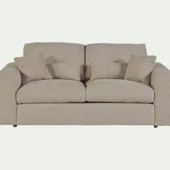 alinea Canapé En Velours|Canapé 3 Places*Canapé 3 places convertible en tissu chenille benjo - roucas Beige