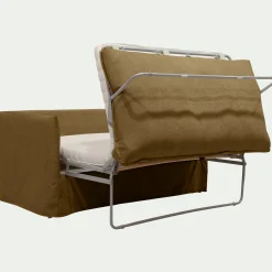 alinea Canapé 2 Places*Canapé 2 places convertible en tissu wind - bronze Marron