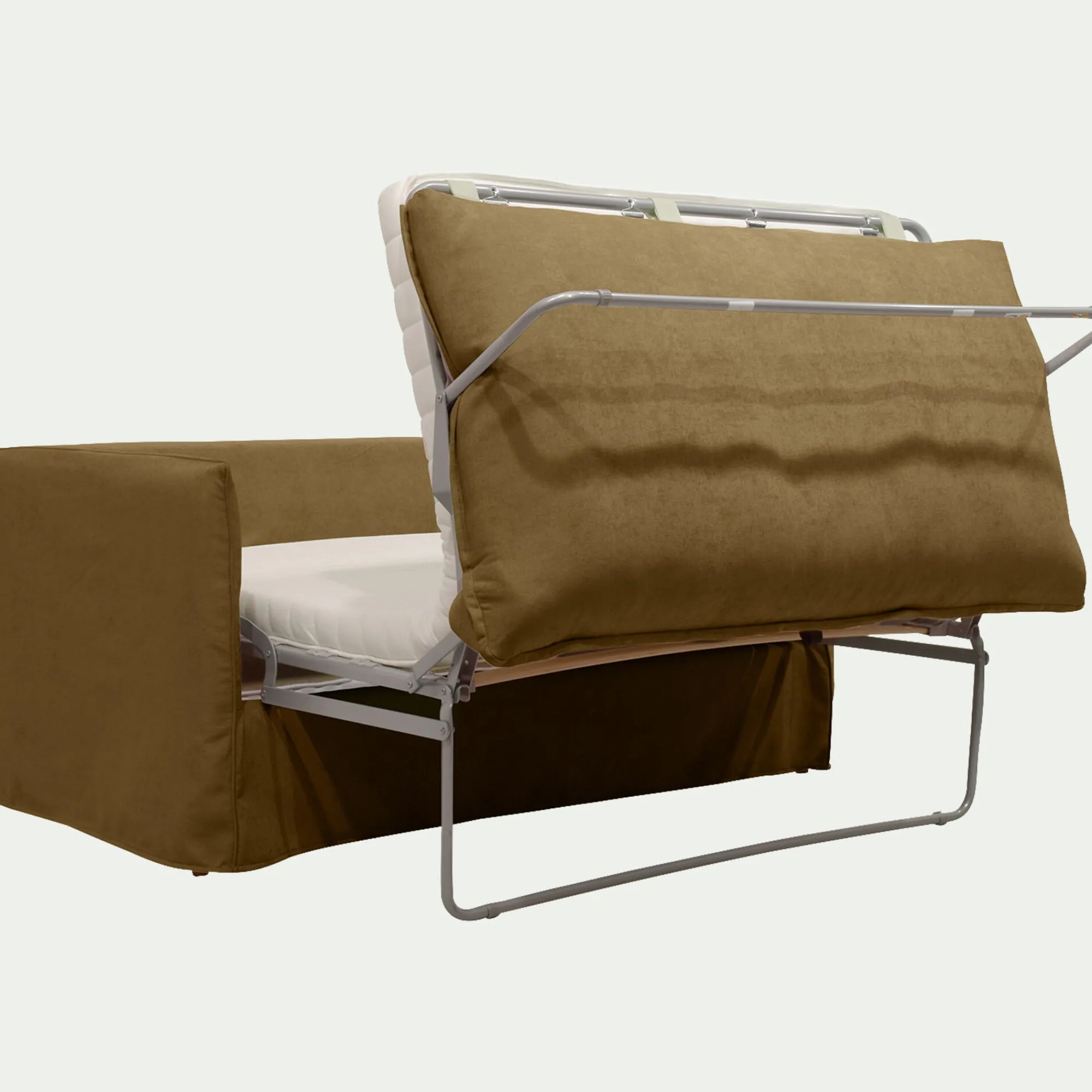 alinea Canapé 2 Places*Canapé 2 places convertible en tissu wind - bronze Marron