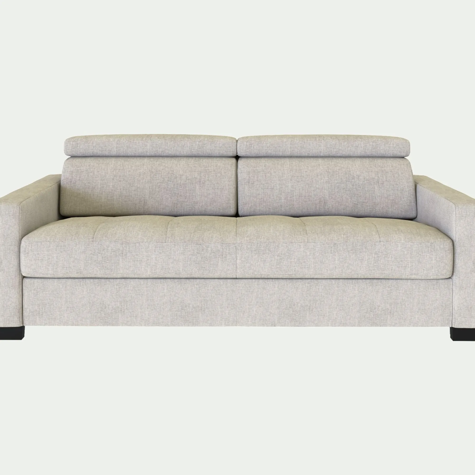 alinea Canapé 3 Places*Canapé 3 places convertible en tissu monclar avec accoudoirs 15cm - roucas Beige
