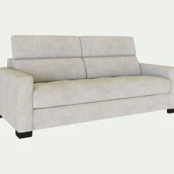 alinea Canapé 3 Places*Canapé 3 places convertible en tissu monclar avec accoudoirs 15cm - roucas Beige