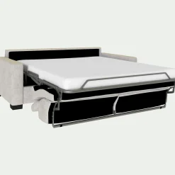 alinea Canapé 3 Places*Canapé 3 places convertible en tissu monclar avec accoudoirs 15cm - roucas Beige