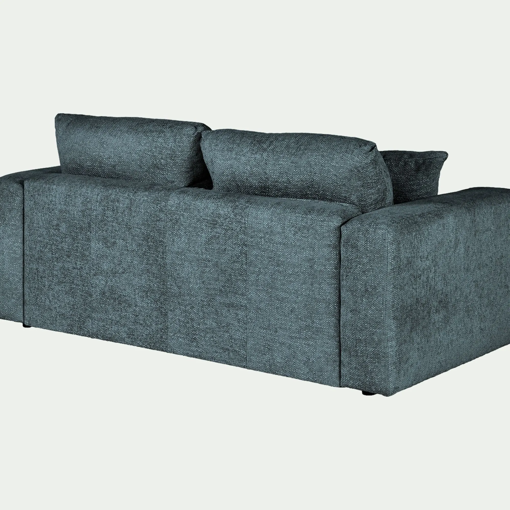 alinea Canapé En Velours|Canapé 3 Places*Canapé 3 places convertible en tissu chenille benjo - calaluna Bleu