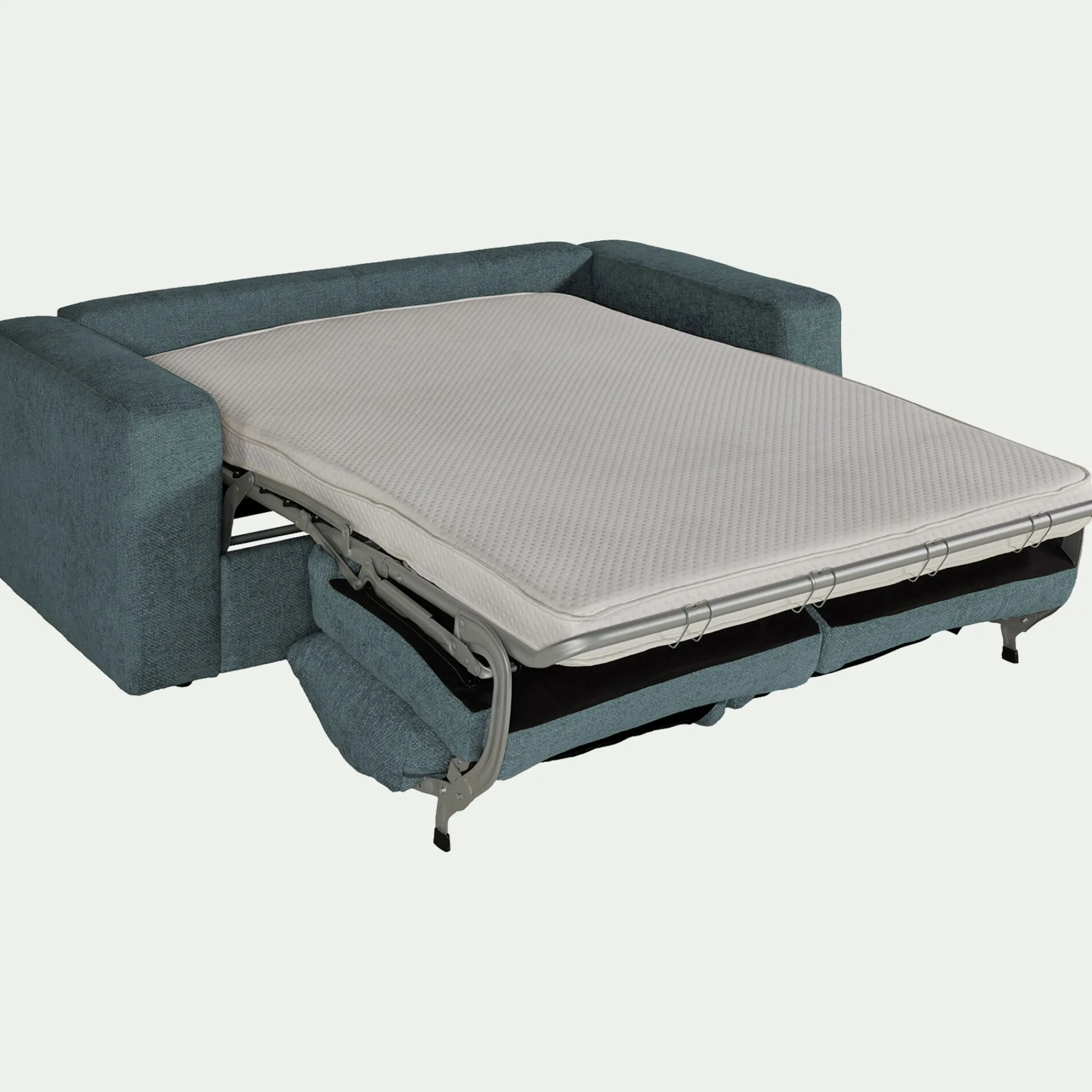 alinea Canapé En Velours|Canapé 3 Places*Canapé 3 places convertible en tissu chenille benjo - calaluna Bleu