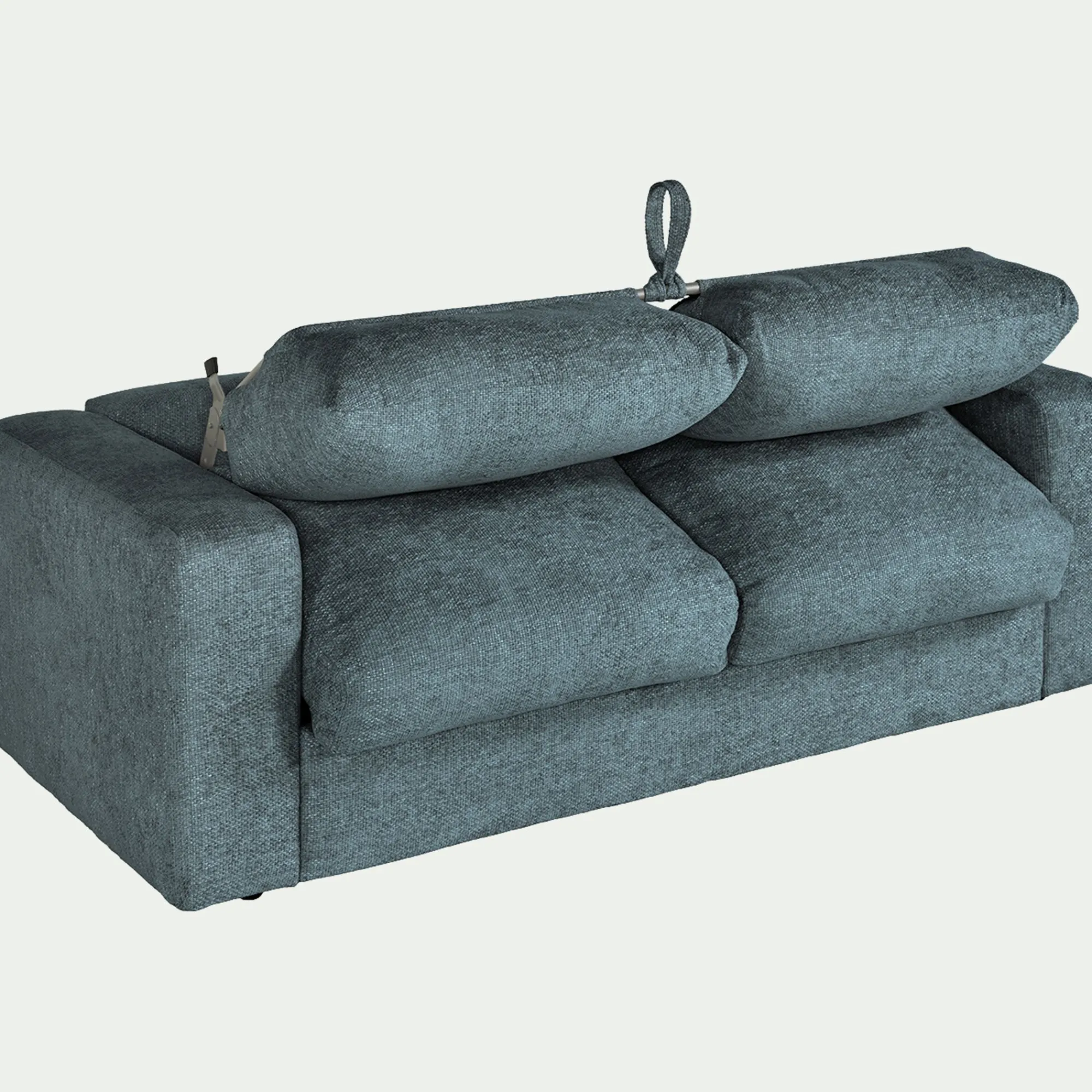 alinea Canapé En Velours|Canapé 3 Places*Canapé 3 places convertible en tissu chenille benjo - calaluna Bleu