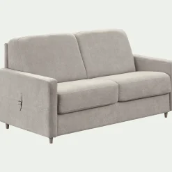 alinea Canapé 3 Places*Canapé 3 places convertible en tissu Sogno densité 35kg/m3 - Beige roucas