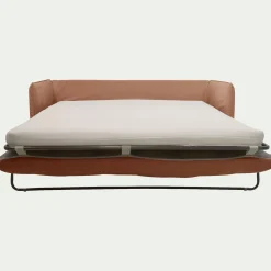 alinea Canapé 3 Places*Canapé 3 places convertible en tissu wind - terracotta Marron