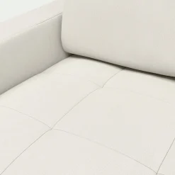 alinea Canapé En Cuir|Canapé 3 Places*Canapé 3 places convertible avec matelas Bultex en cuir avec accoudoirs 15cm - Blanc