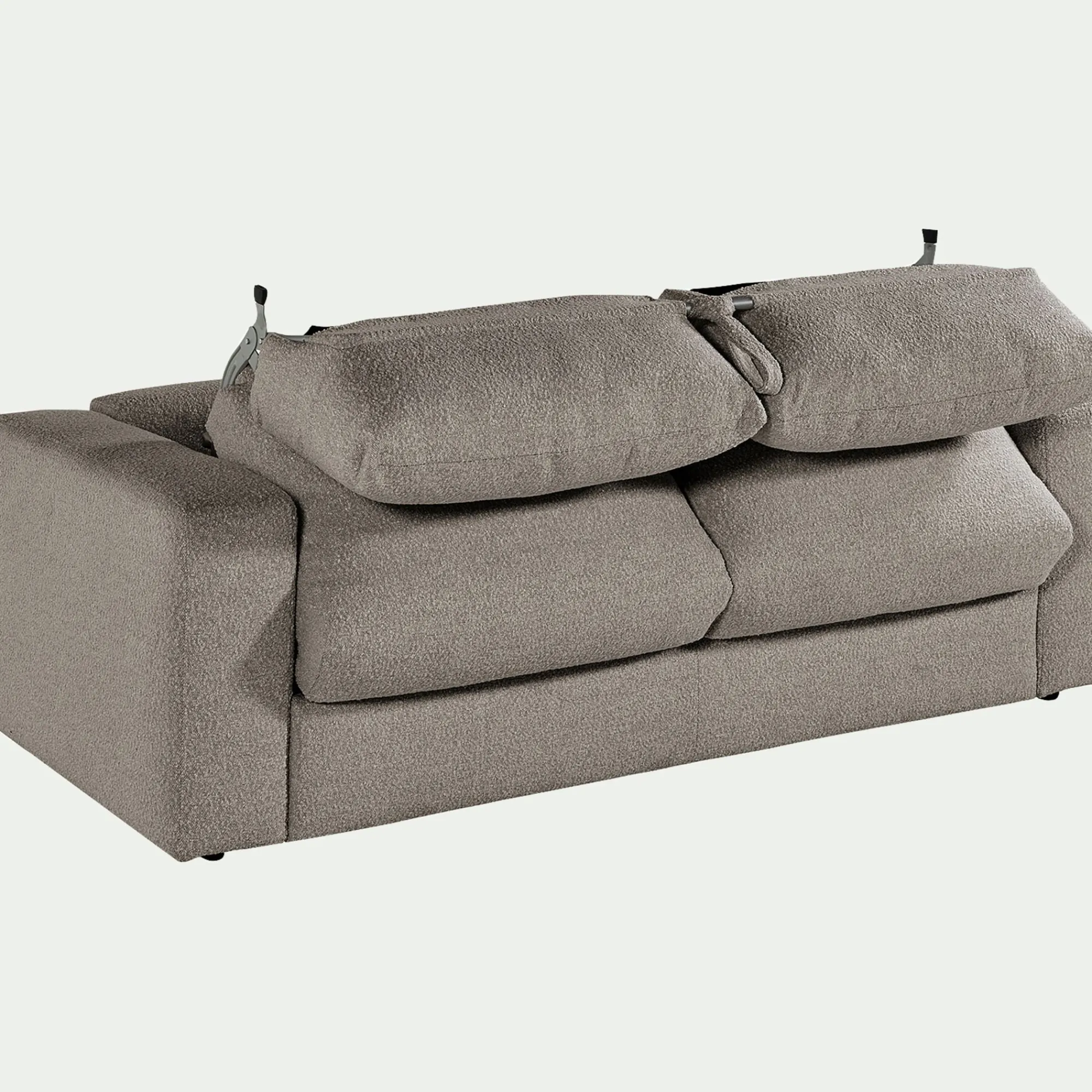 alinea Canapé 3 Places|Canapé Convertible*Canapé 3 places convertible bouclette dasco - clair Gris